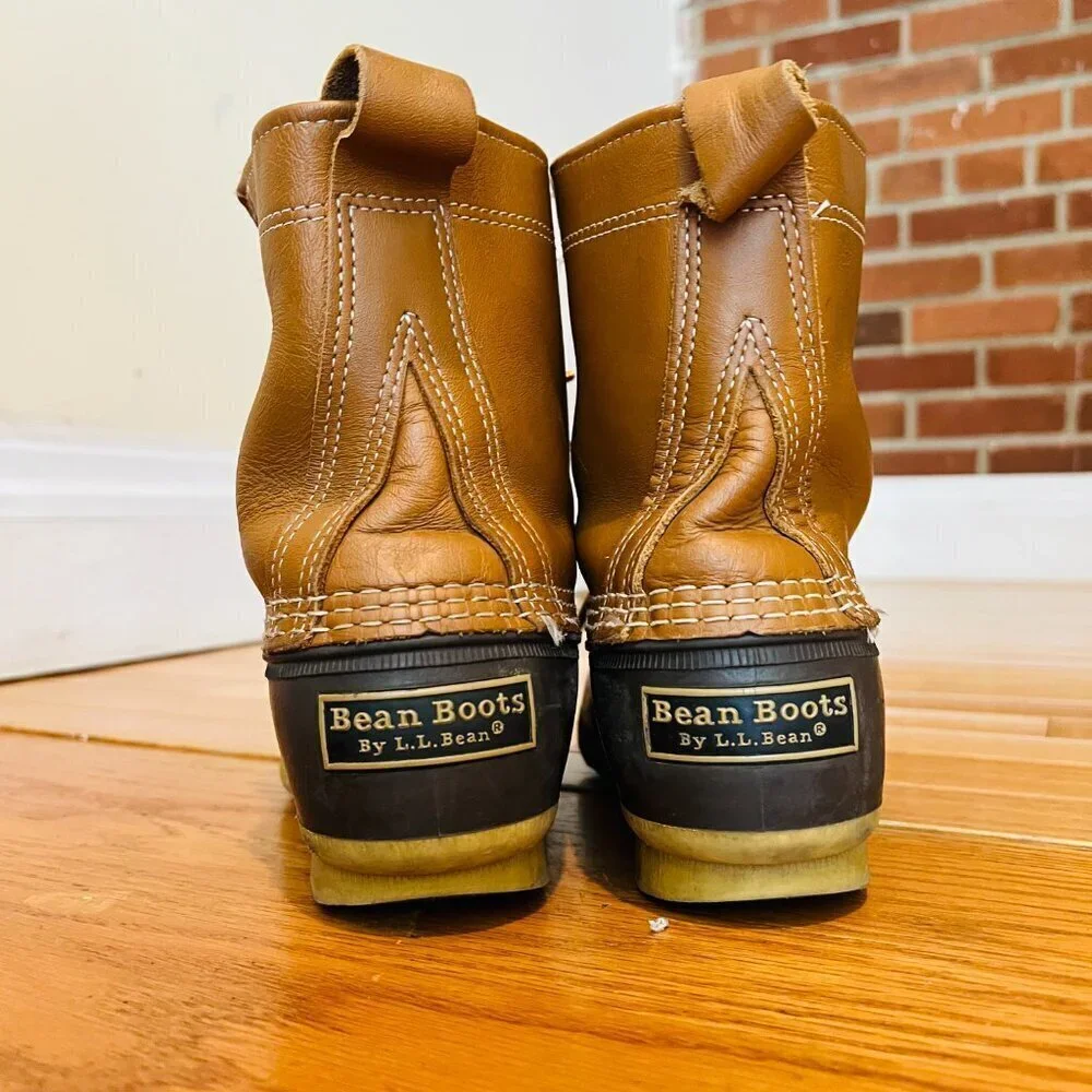 LL Bean Hunting Duck 7” Boots Women’s Size 6 M Brown 6 Eye Boots